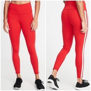 RED ACTIVE LEGGINGS